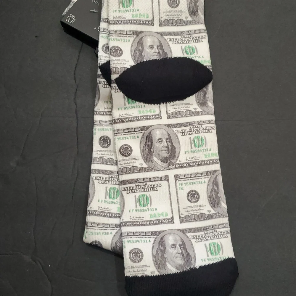 Odd Sox all about the Benjamin's‎ $100 bills gag gift crewsocks fits size 6-13